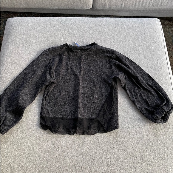 Grey zara sweater with lace - Picture 1 of 2